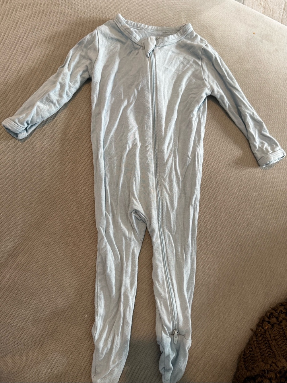 Kyte BABY Blue Zip Front Baby One-Piece Footie